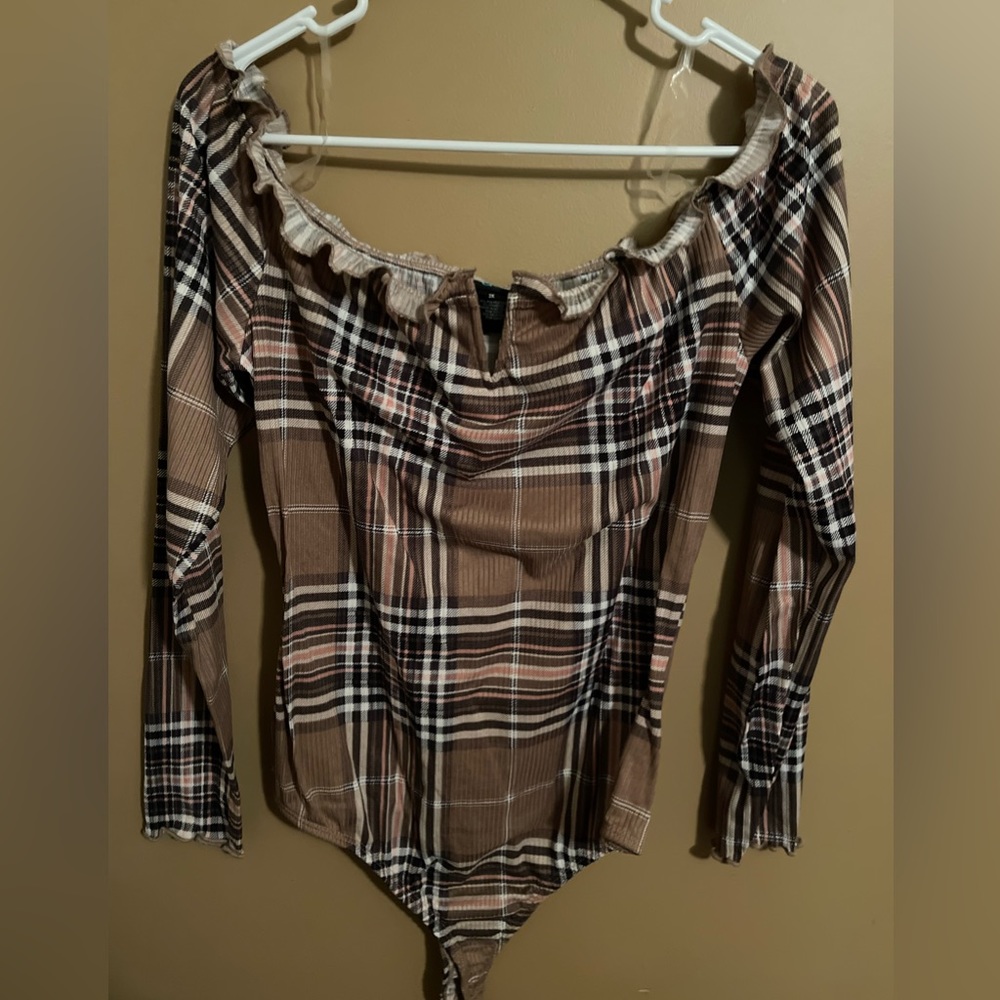 Rue 21 plaid bodysuit